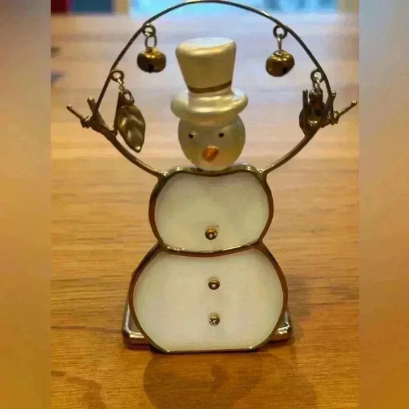 Tea light holder - Cute snowman tea light holder - Picture 2 of 3